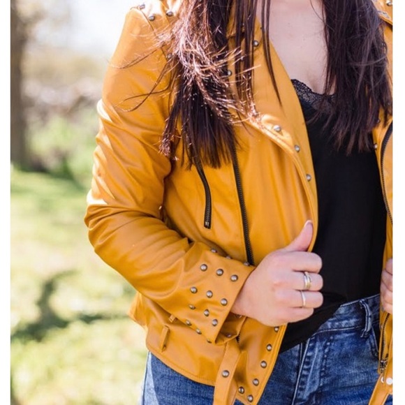 🚂Crazy Train🔥 PLUS Mustard Motorcycle Jacket🔥 - Picture 3 of 6